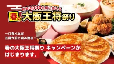 一口食べれば五臓六腑に染み渡る。「春の大阪王将祭り」キャンペーンが